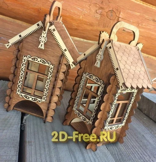 Чайный домик из дерева: ажурные окна и ручка
