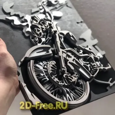 Многоуровневая картинка мотоцикл