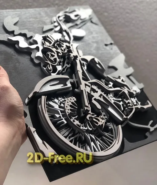 Многоуровневая картинка мотоцикл