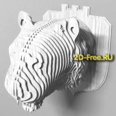 Голова тигра в 3D