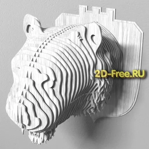 Голова тигра в 3D