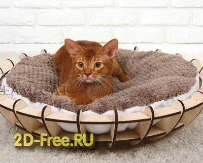 Для котиков лежанка круглая