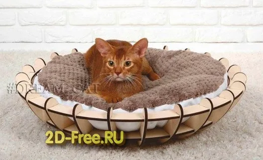Для котиков лежанка круглая