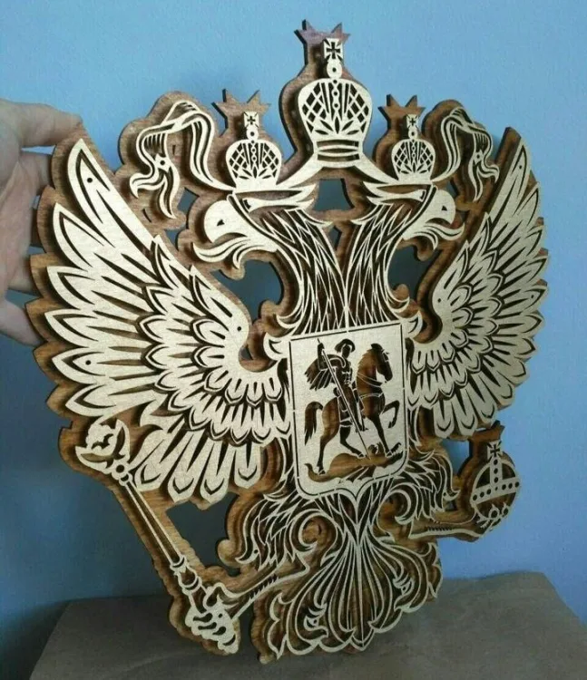 Герб РФ многослойный