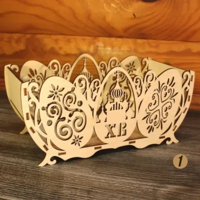 Резная корзинка для Пасхи