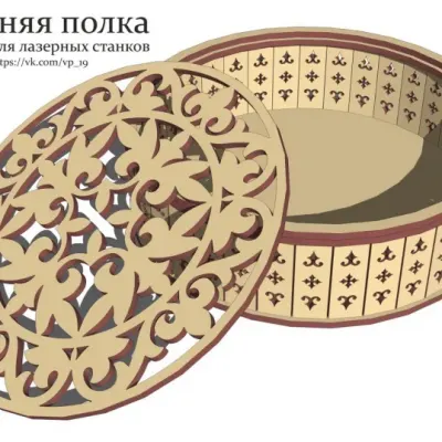 Цилиндрическая коробочка с орнаментом