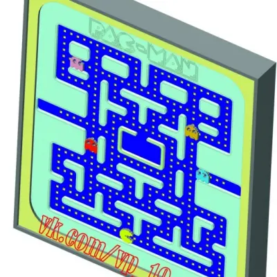 Объемная картина по мотивам игры Pac-Man