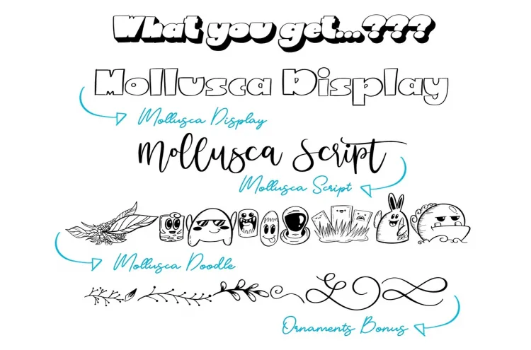 Шрифт — Mollusca, фото 3