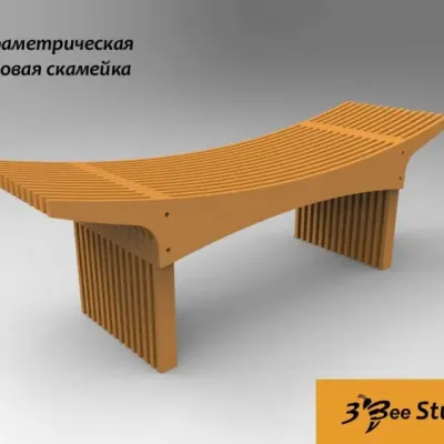 Макет — скамья параметрическая